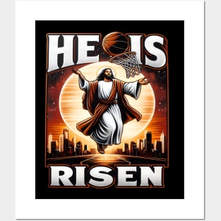 He is Risen: Funny Easter Jesus meme | Jesus Playing Basketball Posters and Art